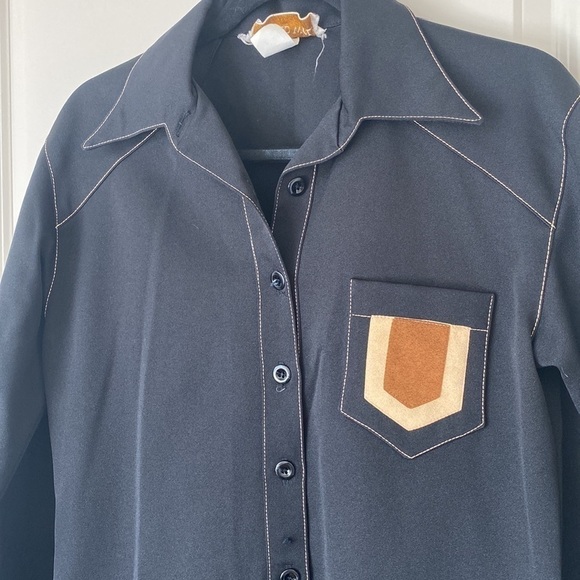 Vintage Rare Howard Wolf Long Sleeved Collared Dress - Picture 2 of 8